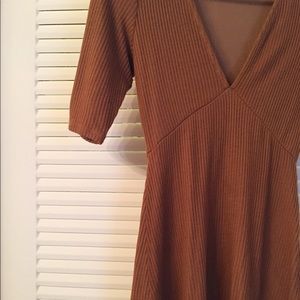 Urban Outfitters Mustard Midi Dress